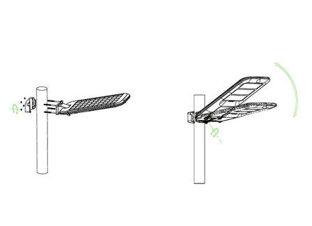 SOLAR LED STRAATLAMP SENSOR/REMOTE IP65 1800LM 4000K