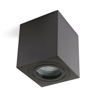 OPBOUWARMATUUR AQUA IP44 ZWART 230V GU10 