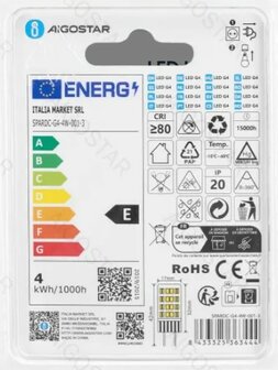 LED G4 GU4 LAMP COMPACT 12V AC/DC 4W=40W 480LM WARM WIT