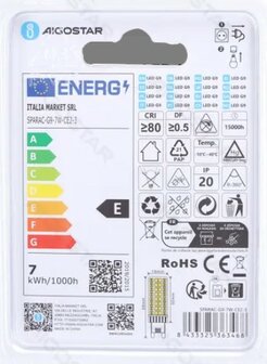 LED G9 GU9 LAMP 230V 7W=61W 820LM WARM WIT 3000K 