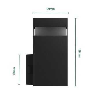 LED BUITENLAMP TORRE-RING IP54 230V 9W 700LM CCT-SWITCH