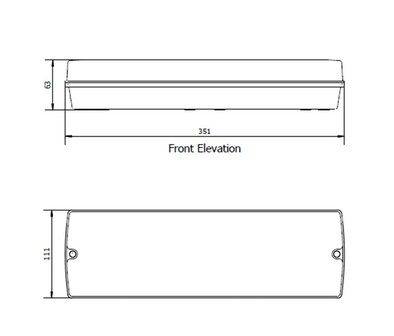 LED NOODVERLICHTING WIT IP66 230V 3W 450LM INCL. PICTOGRAMMEN