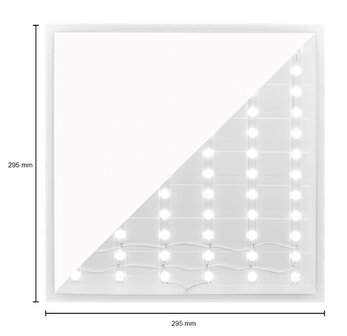 LED PANEEL 30X30CM UGR-23 CCT-SWITCH 230V 15W 1500LM 