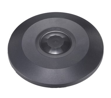 LED BEWEGINGSMELDER PLAFOND OPBOUW ZWART 360&deg; 1-1000-WATT 