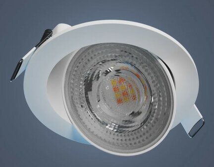 LED INBOUWSPOT 0-90&deg; ZWENKBAAR 230V 6,5W 850LM CCT-SWITCH
