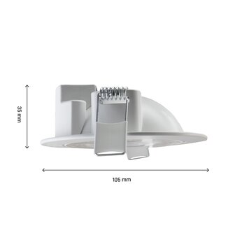 LED INBOUWSPOT 0-90&deg; ZWENKBAAR 230V 6,5W 850LM CCT-SWITCH
