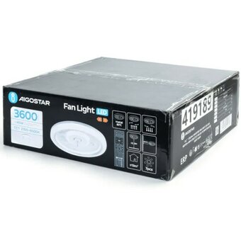 LED PLAFONDVENTILATOR 230V 40W 3600LM DIMBAAR &amp; CCT-SWITCH 