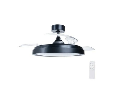 LED PLAFONDVENTILATOR ZWART 230V 50W 5600LM DIMBAAR 2700K/6500K