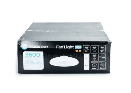 LED VENTILATORLAMP 230V 40W 3600LM DIMBAAR &amp; CCT-SWITCH 