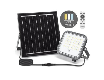 SOLAR LED VERSTRALER DIMBAAR &amp; CCT-SWITCH 50W 500LM 