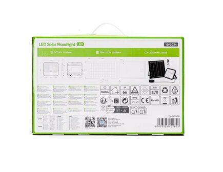 SOLAR LED VERSTRALER DIMBAAR &amp; CCT-SWITCH 150W 1500LM 