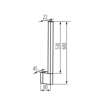 LINEAIRE LED WANDLAMP YALTE-S 330&deg; ZWENKBAAR IP54 230V 8W 370LM 