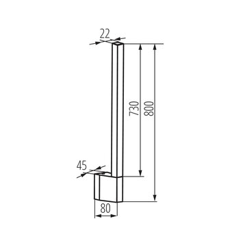 LINEAIRE LED WANDLAMP YALTE-S 330&deg; ZWENKBAAR IP54 230V 10W 460LM 
