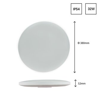 LED PLAFONDLAMP BLACK &amp; WHITE IP54 230V 32W 2200LM 4000K 
