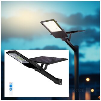 SOLAR LED STRAATLAMP SENSOR/REMOTE IP54 1100LM 4000K 