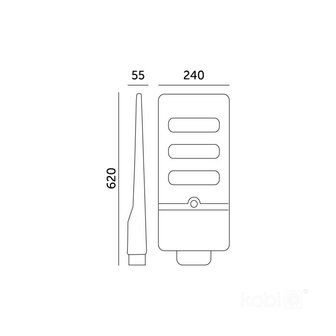 LED STRAATLAMP OP ZONNE-ENERGIE SENSOR/REMOTE 850LM 6500K 
