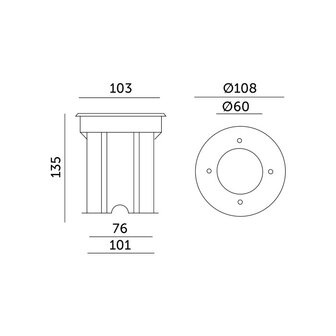 GRONDSPOT ROND STAINLESS STEEL P67 230V GU10 