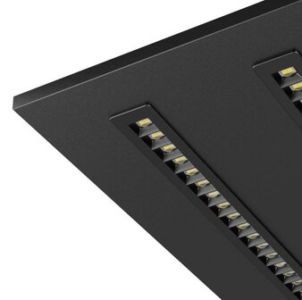 LED LOUVRE PANEEL ZWART 60X60CM UGR-16 POWER &amp; CCT-SWITCH 