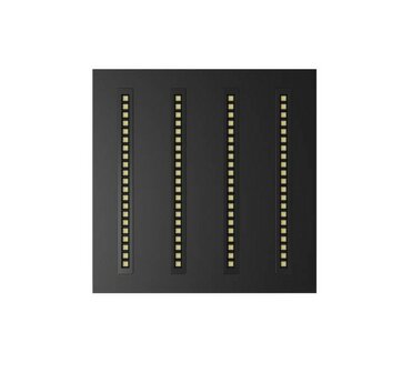 LED LOUVRE PANEEL ZWART 60X60CM UGR-16 POWER &amp; CCT-SWITCH 