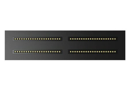 LED LOUVRE PANEEL ZWART 120X30CM UGR-16 POWER &amp; CCT-SWITCH 
