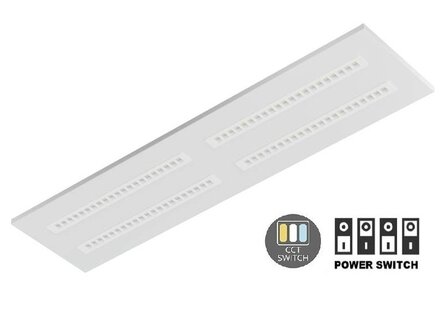LED LOUVRE PANEEL WIT 120X30CM UGR-16 POWER &amp; CCT-SWITCH 