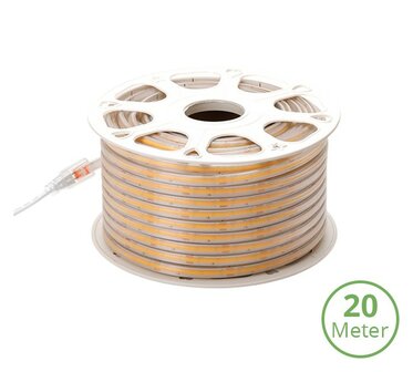 COB LED STRIP 230V IP65 20-METER 2700K WARM WIT 