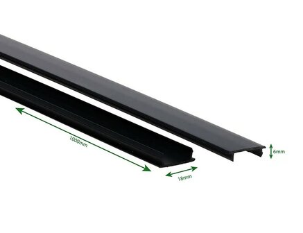 BLINDPLAAT AFDEKKING VOOR 3-FASE RAIL WIT OF ZWART