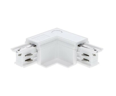 L-CONNECTOR INSIDE VOOR INBOUW 3-FASE RAIL WIT OF ZWART