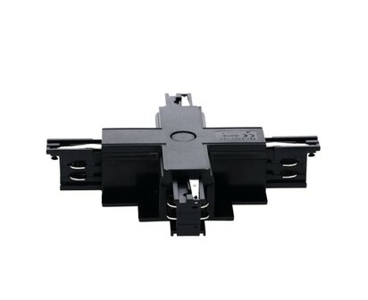 X-CONNECTOR VOOR INBOUW 3-FASE RAIL WIT OF ZWART