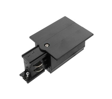 POWER CONNECTOR LINKS VOOR INBOUW 3-FASE RAIL WIT OF ZWART