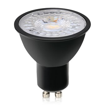 LED SPOT ZWART DIMBAAR 230V GU10 60&deg; 3W 248LM 