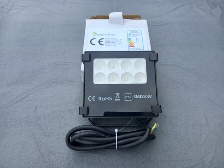 LED VERSTRALER PROSLIM IP66 10W=75W WARM WIT 