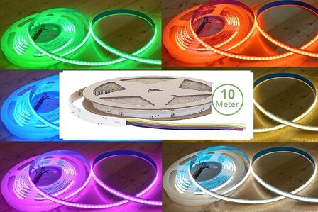 RGB+CCT COB LED STRIP 24V/DC 560LED/M. 15W/M. MULTICOLOR &amp; 2700K-6500K 