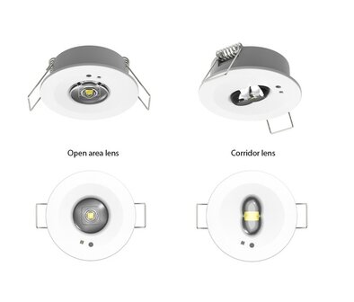 LED NOODLAMP INBOUWSPOT LENS 360&deg; &amp; GANGPADEN 