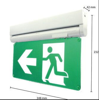 LED NOODLAMP WAND &amp; PLAFOND 4 PICTOGRAMMEN 3W 150LM 