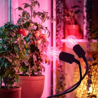 KLEMSPOT CLIPY-DUO ZWART E27 1,7M KABEL MET STEKKER/SCHAKELAAR 