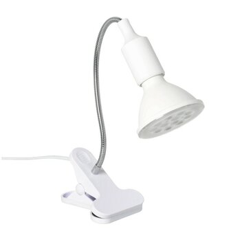 KLEMSPOT CLIPY WIT E27 1,7M KABEL MET STEKKER/SCHAKELAAR 