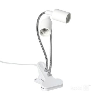 KLEMSPOT CLIPY-DUO WIT E27 1,7M KABEL MET STEKKER/SCHAKELAAR 