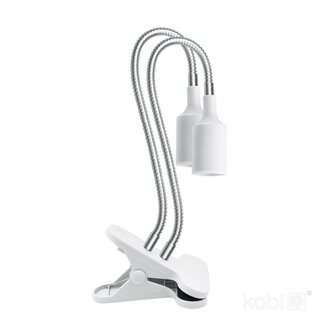 KLEMSPOT CLIPY-DUO WIT E27 1,7M KABEL MET STEKKER/SCHAKELAAR 