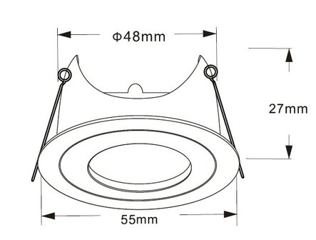 INBOUWARMATUUR ROND MAT ZWART IP20 MR11 GU11 35-MM SPOTS