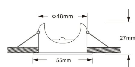 INBOUWARMATUUR ROND MAT ZWART IP20 MR11 GU11 35-MM SPOTS