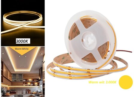 COB LED STRIP IP65 24V/DC 10W/M. CRI-90 4 LICHTKLEUREN