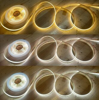 CCT COB LED STRIP IP65 24V/DC 608LED/M. 7W/M. 2700K-6500K