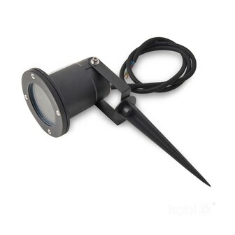 TUINSPOT MET GRONDPIN ALUMINIUM/GLAS IP65 230V GU10