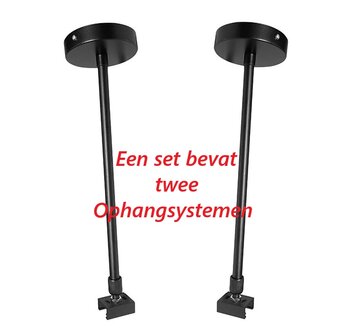 OPHANGSYSTEEM-SET 3-FASE RAILS 30CM/60CM WIT OF ZWART