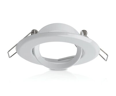INBOUWARMATUUR ECO &Oslash;90-MM WIT METAAL GU10/MR16