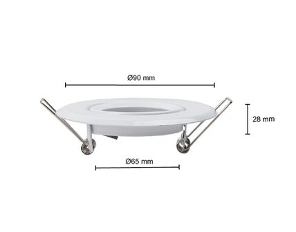 INBOUWARMATUUR ECO &Oslash;90-MM WIT METAAL GU10/MR16