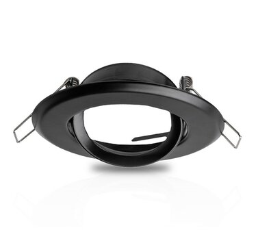 INBOUWARMATUUR ECO &Oslash;90-MM ZWART METAAL GU10/MR16