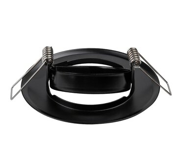 INBOUWARMATUUR ECO &Oslash;90-MM ZWART METAAL GU10/MR16