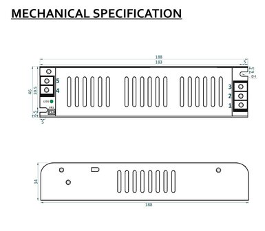 LED TRANSFORMATOR 24V/DC 120-WATT 5A